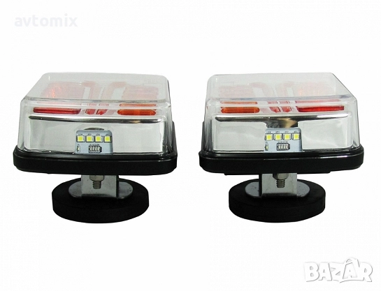 Магнитни Лед Стопове за Ремарке Каравана с 4 функции 12-24V, снимка 3 - Аксесоари и консумативи - 52454155