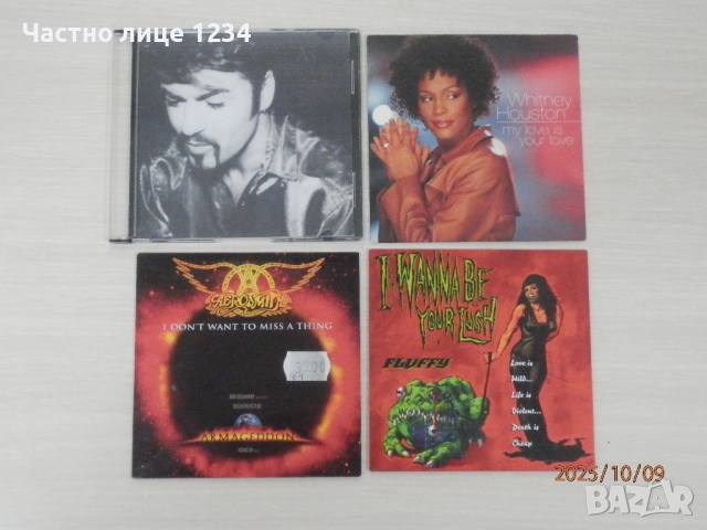 Whitney Houston - George Michael - Aerosmith - Fluffy - singles, снимка 1