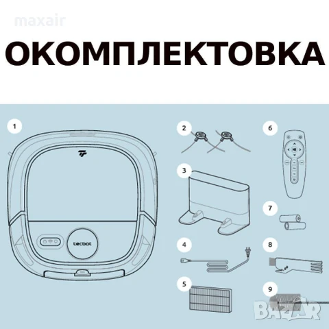 Tecbot M1 – Прахосмукачка робот и подомиячка със самопочистващ моп (черен)*Безплатна доставка*, снимка 12 - Прахосмукачки - 50753859