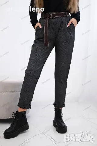 Дамски панталон от вискоза с фин десен, 3цвята , снимка 10 - Панталони - 48091895