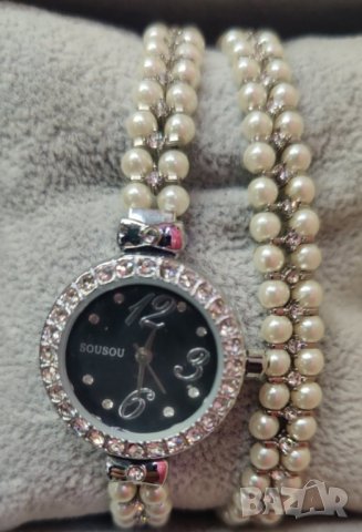 Дамски часовник с гривна Sousou , снимка 1 - Дамски - 44325417