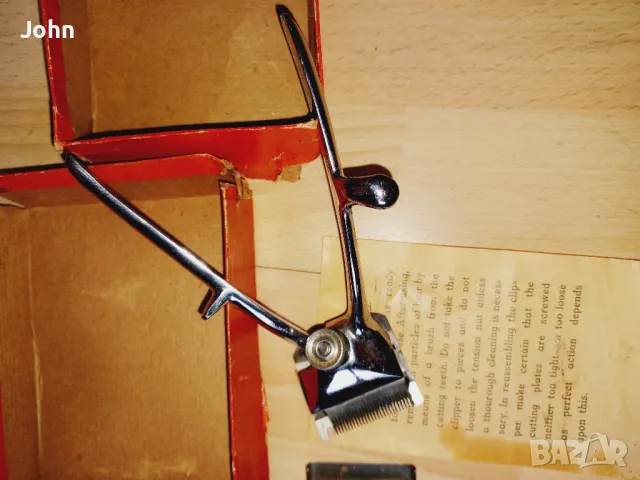 Антика Ръчна Машинка за Подстригване на Коса 1950те Англия, снимка 7 - Други - 49831753