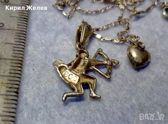 ЗОДИЯ СТРЕЛЕЦ СРЕБЪРЕН МЕДАЛЬОН СРЕБРО 800 с ФИНА СРЕБЪРНА ВЕРИЖКА СРЕБРО 925 АРТ КОЛИЕ 44400, снимка 12 - Колиета, медальони, синджири - 50354727