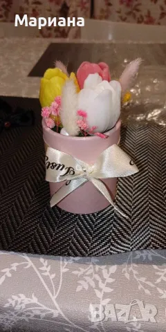Ръчно изработени сапуни/свещи, снимка 10 - Изкуствени цветя - 49398063