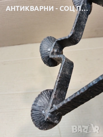 Соц Стар Ръчно Кован Свещник. НОМЕР 816., снимка 6 - Антикварни и старинни предмети - 53940236
