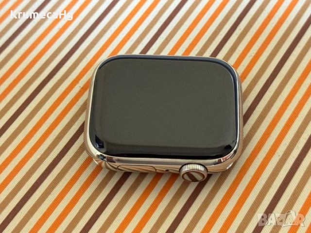 Apple Watch Series 7 GPS Cellular 45mm Silver Stainless Steel, снимка 7 - Смарт часовници - 52433212