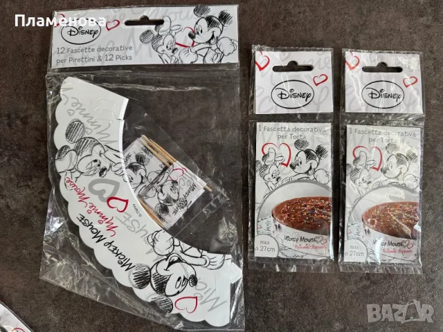 Мики Маус Аксесоари за мъфини, торти, топери и свещички за рожден ден, снимка 5 - Други - 49226829