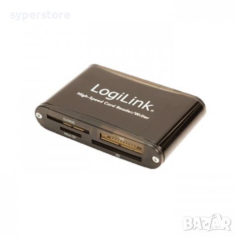 Cardreader Четец на карти, USB2.0 All in One, CR0013, черен/алуминиев, SS300251, снимка 1 - Карти памет - 38487527