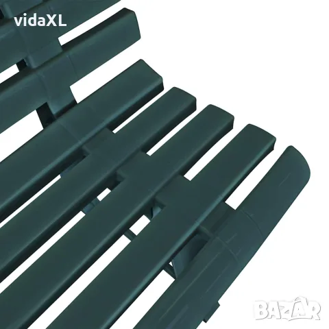 vidaXL Градинска пейка 145,5 см пластмаса зелена, снимка 3 - Градински мебели, декорация  - 56147501
