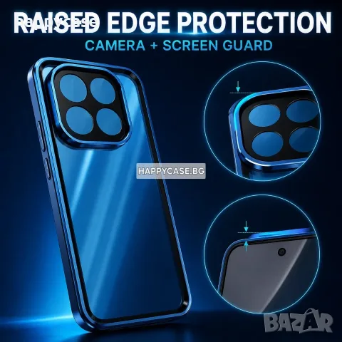 Xiaomi 17T Pro / 17T / Двоен 360° магнитен кейс калъф с протектор за камера, снимка 7 - Калъфи, кейсове - 55737499