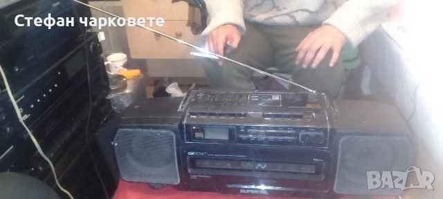 Двукасетачен касетофон и радио тунер , снимка 2 - Радиокасетофони, транзистори - 54083864