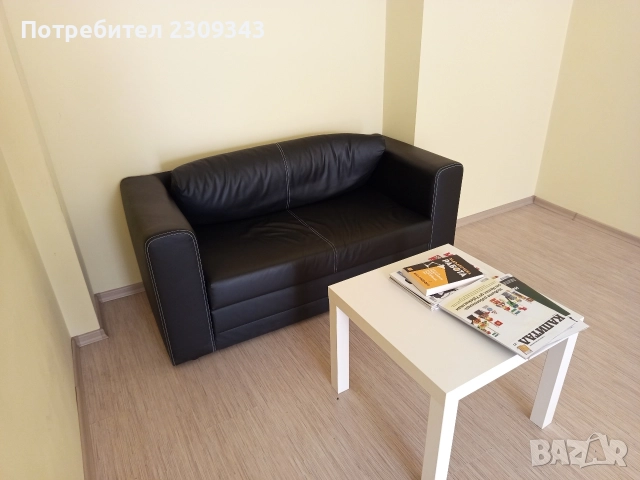 Диван от ИКЕА, кожен, черен 