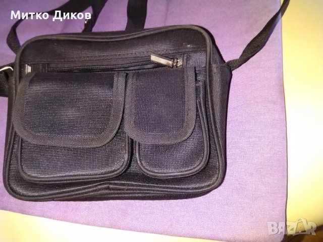 Чанта за през рамо промазан плат 18х15х5