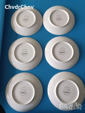 6бр Pordeco Бавария немска колекционерска декоративна порцеланова чиния-картина/диви птици, снимка 8 - Картини - 49114972