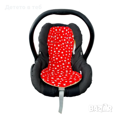 Подложка за столче за кола 0-13 кг, червени звезди, снимка 1