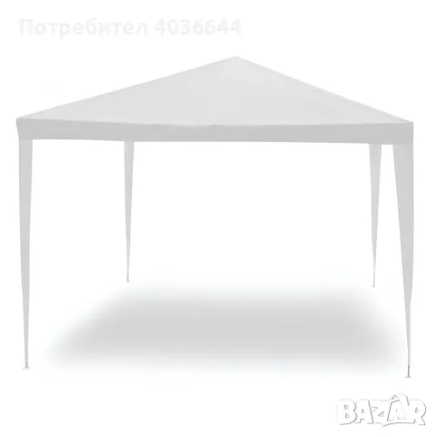 Градинска шатра тип "павилион", 3x3м, Водоустойчива, Прахово боядисана стомана, Бяла, снимка 4 - Градински мебели, декорация  - 55791754