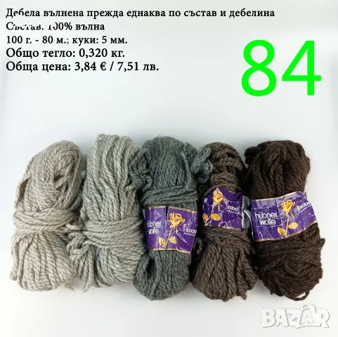 Остатъци от прежди, евтини прежди в малки количества - нови и остатъци, снимка 8 - Други стоки за дома - 52171080