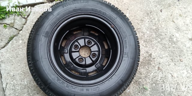 Продавам Michelin 165 R 13, 82T, с джанта, снимка 3 - Гуми и джанти - 32019305