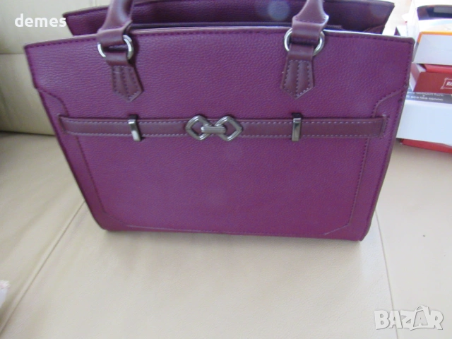 Нова лилава дамска чанта