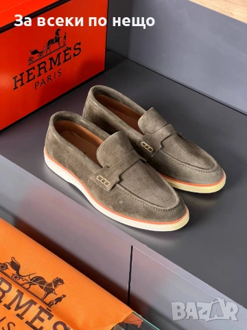 Hermes Мъжки Обувки Естествен Велур Хермес - Различни Цветове Код SK1363, снимка 2 - Ежедневни обувки - 54336959