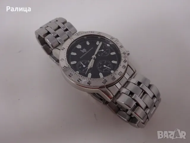 Френски кварцов часовник LIP хронограф, снимка 3 - Мъжки - 47916365