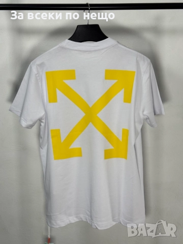 Off-White Мъжка Бяла Тениска👕Мъжка Блуза С Къс Ръкав В Бял Цвят Код V.B.15