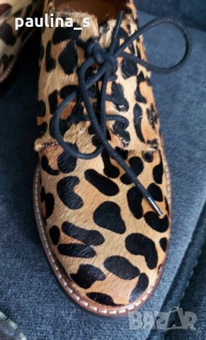 Ангилийски обувки от естествена кожа с косъм / "Office London"® , снимка 4 - Други - 29866726