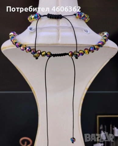 ръчно изработени колие и гривна , снимка 3 - Гривни - 54308864