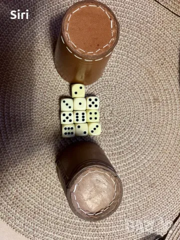 Кожена чаша за барбут с пет зара, снимка 7 - Други игри - 35625125