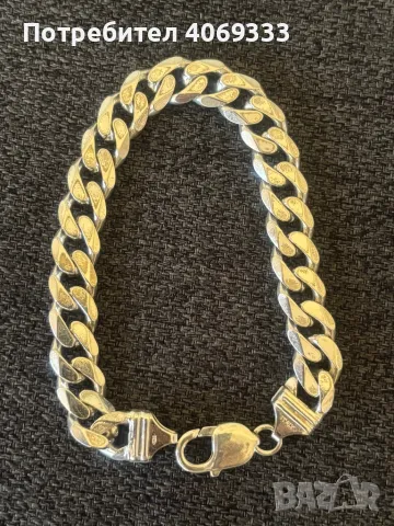 Сребърна гривна тип панцер 38.39гр 925