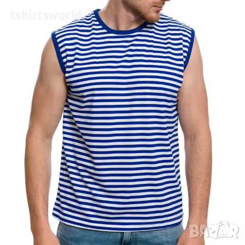 Нова мъжка класическа моряшка тениска без ръкави, снимка 7 - Тениски - 47364534