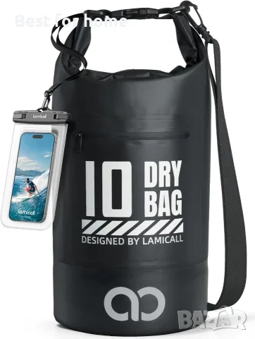 Водоустойчива раница Lamicall Dry Bag - [Джоб с цип] 10L/20L водоустойчива чанта с капак на колела