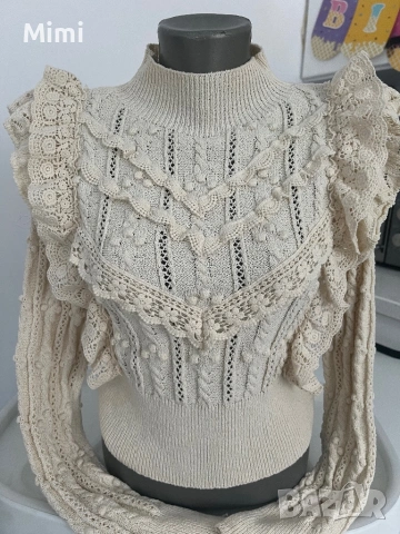 Zara плетена бруза,поло  , снимка 4 - Блузи с дълъг ръкав и пуловери - 51798640