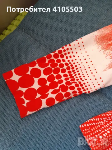 Червено сако на бели точки, снимка 4 - Сака - 48742820