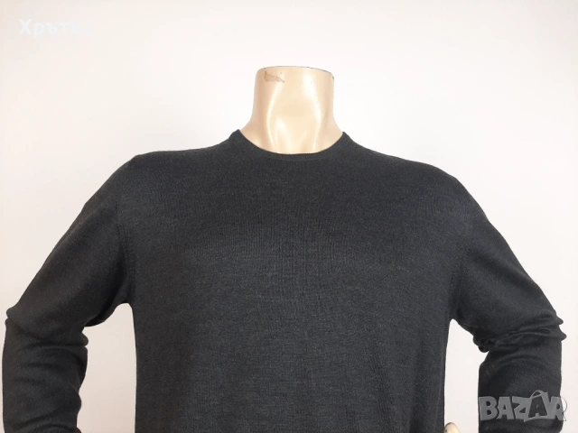 Boggi Milano - Оригинален мъжки пуловер от вълна размер 52 / L, снимка 5 - Пуловери - 53302044