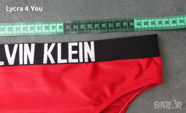 Calvin Klein M/L червена спортна бикина/бански с лека лъскавина, снимка 8 - Бански костюми - 42069448