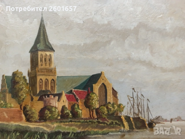 Стара западноевропейска картина. , снимка 2 - Картини - 53938615