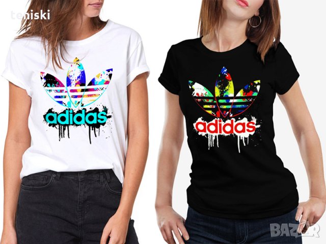  Дамска тениска ADIDAS принт нови модели,всички размери, снимка 5 - Тениски - 30056543