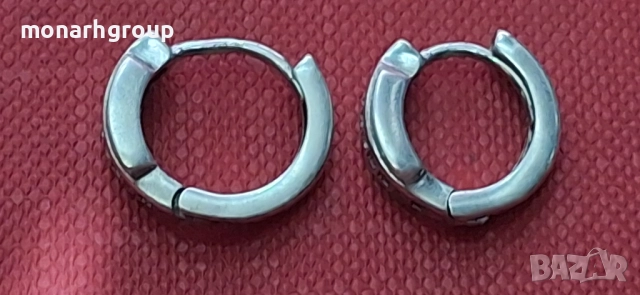 Сребърни обеци / едната не се закопчава/, снимка 3 - Обеци - 52436655