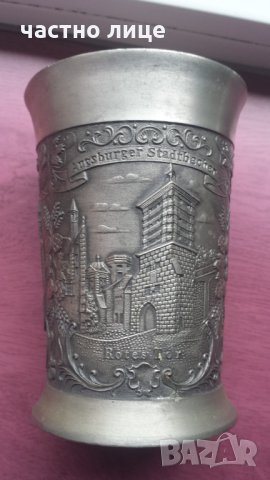 Чаша Pewter German Cup  Германия   Сувенир, снимка 2 - Чинии - 34290441