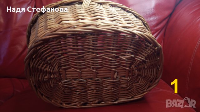 Две плетени кошници, продълговати от едно време, снимка 5 - Антикварни и старинни предмети - 44253061