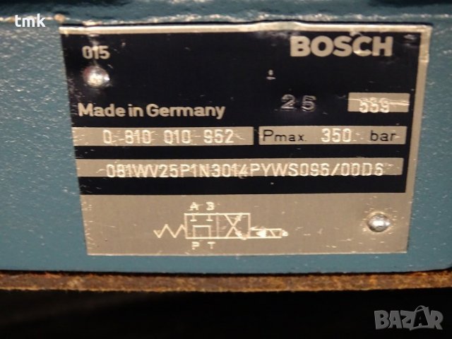 Хидравличен разпределител Bosch 0810 010 952, 0810 091 404 96VDC directional control valve, снимка 6 - Резервни части за машини - 37836095