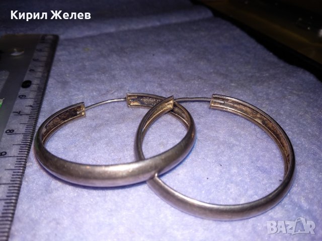 ГОЛЕМИ СТАРИ КЛАСИЧЕСКИ СРЕБЪРНИ ОБЕЦИ Тип ОБРЪЧИ ВИСОКА ПРОБА СРЕБРО РЪЧНА МАЙСТОРСКА РАБОТА 34445, снимка 3 - Антикварни и старинни предмети - 39643639