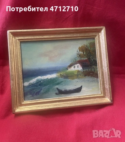 Стара картина масло Пенчо Пеев 17/14, снимка 2 - Картини - 53918517