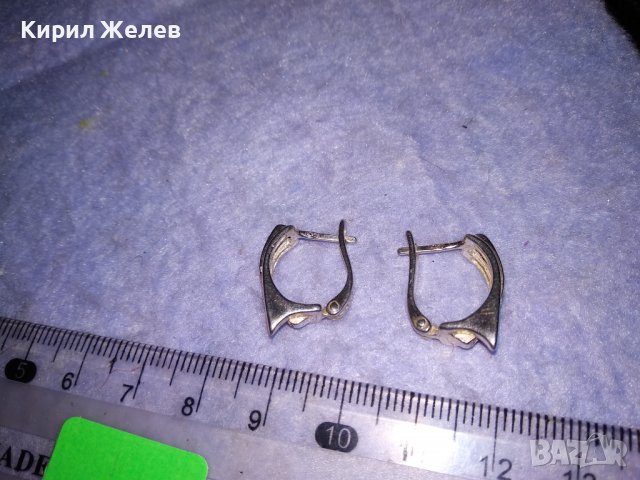ПРЕКРАСНИ ДИЗАЙНЕРСКИ СРЕБЪРНИ СКЪПОЦЕННИ ОБЕЦИ РОДИРАНО СРЕБРО 925 с ФАСЕТИРАН ЦИРКОНИЙ 34389, снимка 7 - Обеци - 39665970