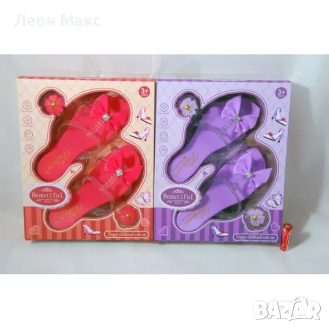 Детски чехли искрящи пантофки за малки принцеси , снимка 2 - Други - 48159659