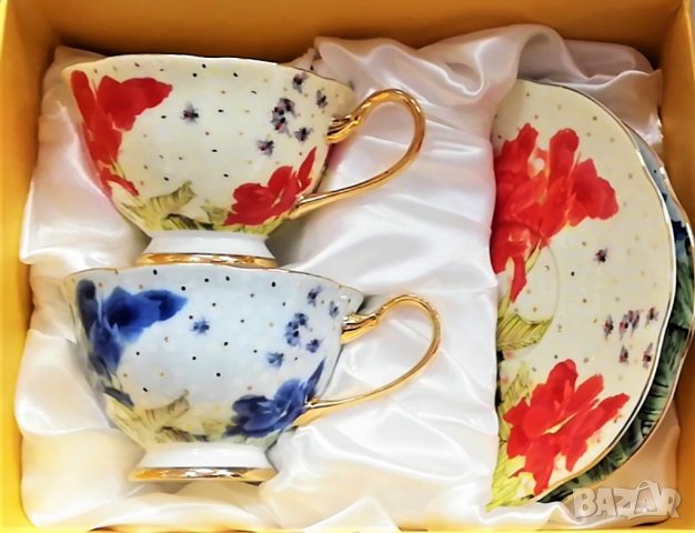 Луксозни комплекти и сервизи от Костен порцелан за кафе и чай, снимка 8 - Подаръци за жени - 28395434
