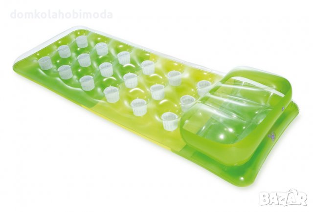 Надуваем дюшек Intex,189x71 см, До 100 килограма.отделения за чаши, снимка 3 - Басейни и аксесоари - 37485055