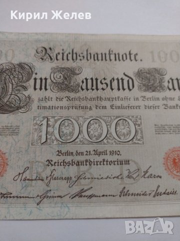 Райх банкнота - Германия - 1000 марки / 1910 година - 17957, снимка 2 - Нумизматика и бонистика - 31029931