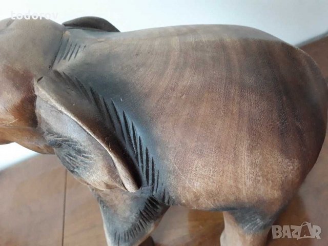 Дървен слон 40х30см., снимка 3 - Декорация за дома - 31219135